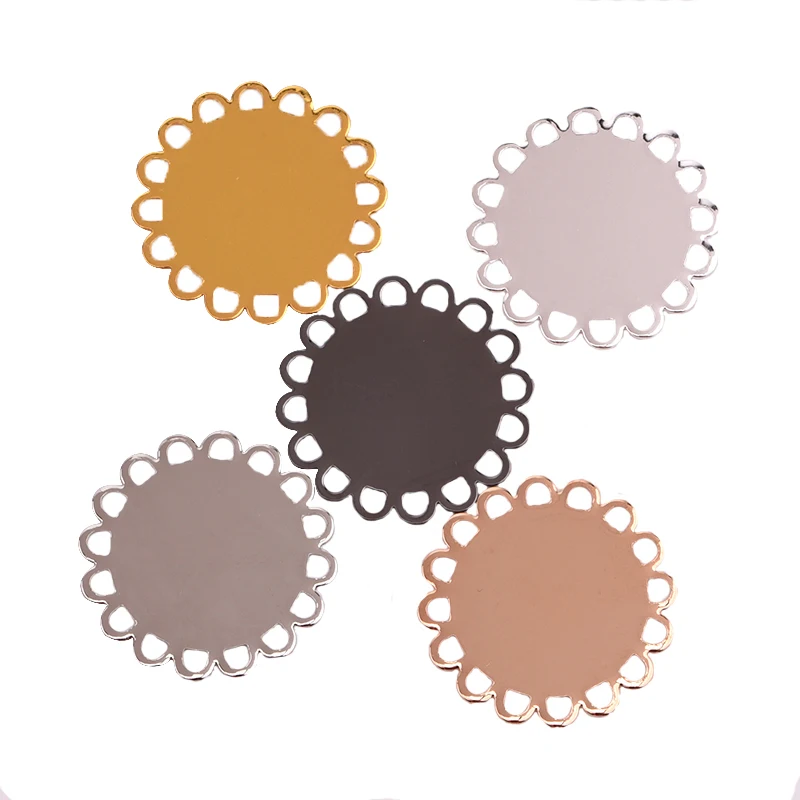

Solid round flat sunflower-shaped copper sheets for DIY fashion charm jewelry accessories