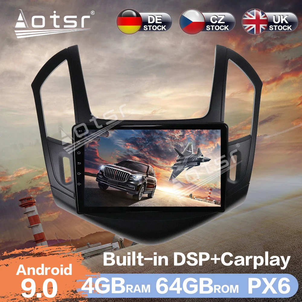 

Aotsr Android 9.0 4+64G Car Radio Player GPS Navigation DSP For Chevrolet CRUZE 2012 - 2015 Car Auto Stereo Video HD Multimedia