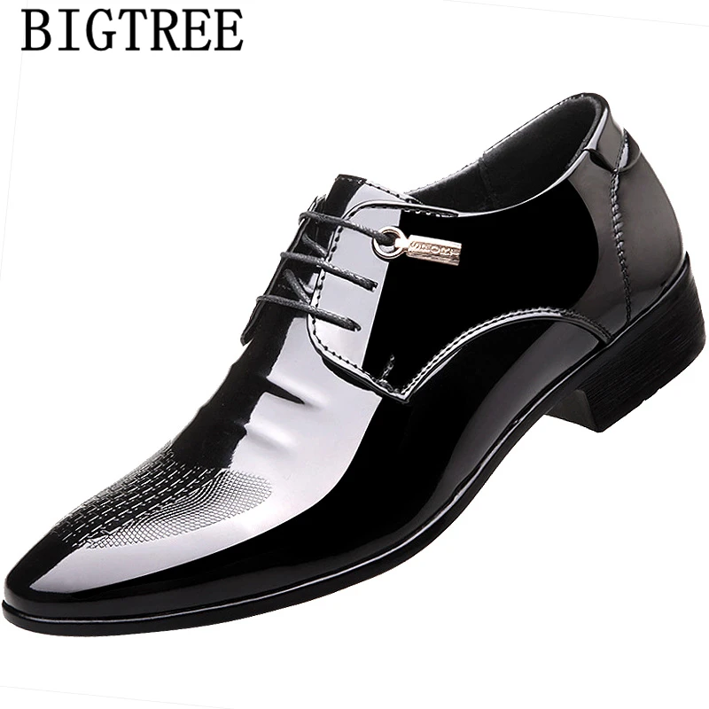 Туфли мужские деловые из лакированной кожи цвет в ассортименте | Обувь