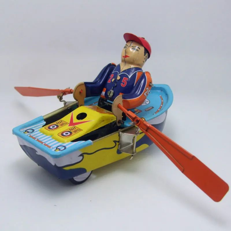 

Железный гребной робот для взрослых, 1 шт., коллекция ретро-игрушек, заводные игрушки для детей