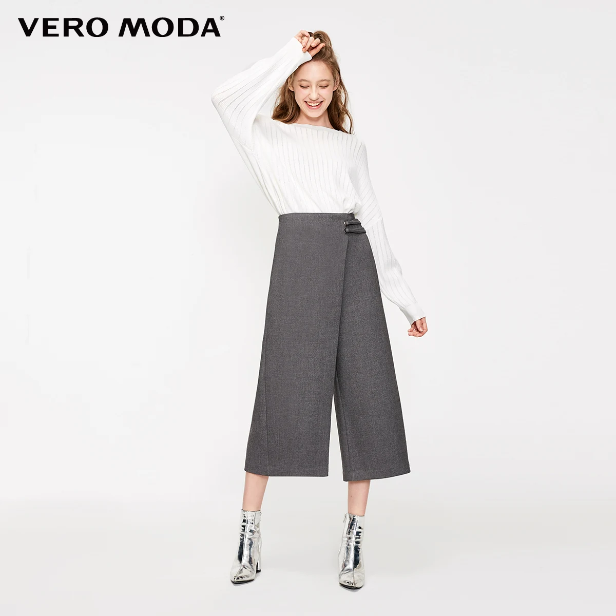 Vero Moda женские зимние модные свободные широкие брюки женские| 31836J522 | Женская