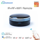 Пульт дистанционного управления Wi-Fi Smart RF433, Универсальный Инфракрасный пульт управления для ТВ, DVD, гаражных дверей, работает с Siri Google Home Alexa