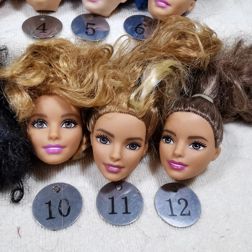 B666-8 Original Foreign Trade West Asia Dimples Beauty 1/6 OOAK NUDE Doll Head Mussed MIXED Hair for DIY | Игрушки и хобби