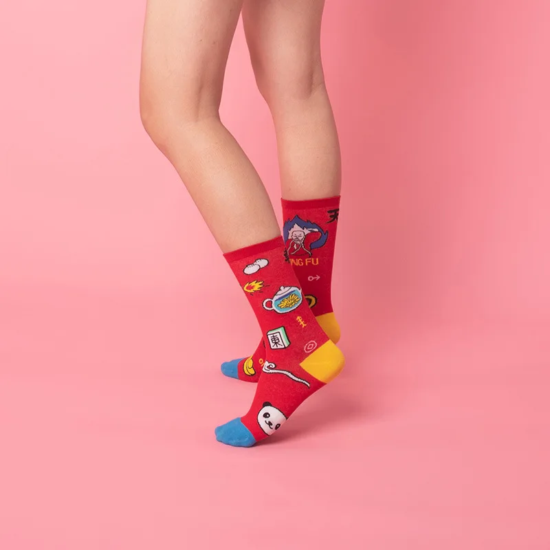 Парные мужские и женские носки трубы оригинальная серия страна осень зима новые