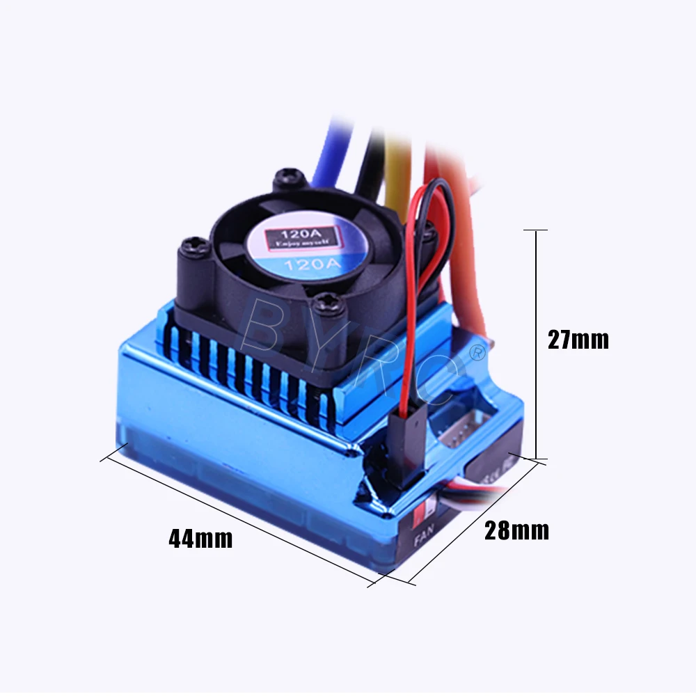 Новый бесщеточный контроллер скорости ESC T-образный штекер 35 А/60 А/120а для 1/8 1/10 1/12