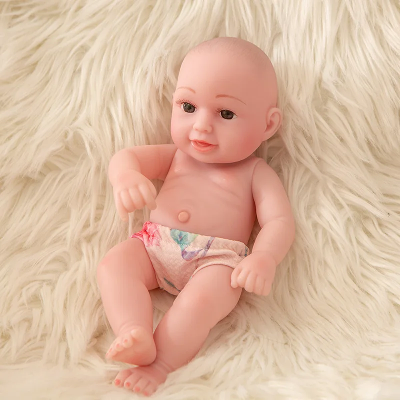 10 дюймов Новорожденный Bebe Reborn Miniatura Baby Doll девочка тело Мягкая Реалистичная кукла