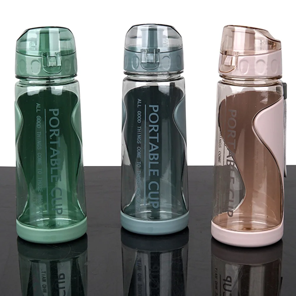 

Sports Water Bottles Gym Leak-proof Drop-proof Portable Shaker Mug Outdoor Plastic Travel Kettle Plastic Drink Water Cup Unisex