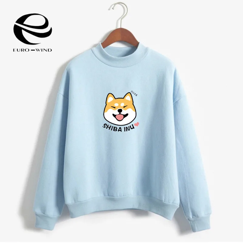 2019 женские толстовки Харадзюку флисовые осенние Kawaii милый японский аниме Шиба