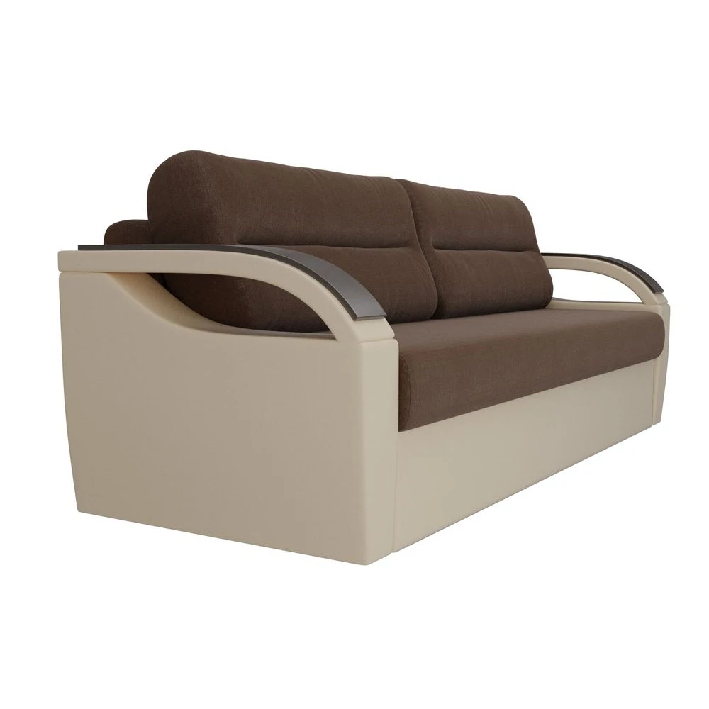 Straight sofa Liga Divanov Forsyth matting brown eco-leather beige Living Room Sofas Furniture Home |