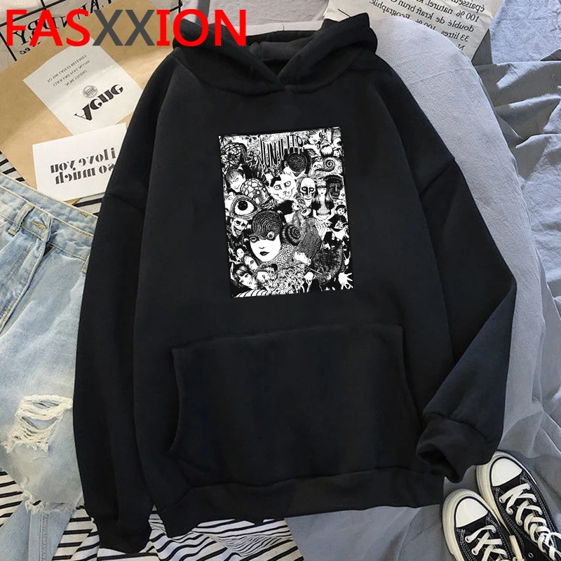 

Junji Ito hoodies men 2020 printed Oversized men pullover plus size streetwear