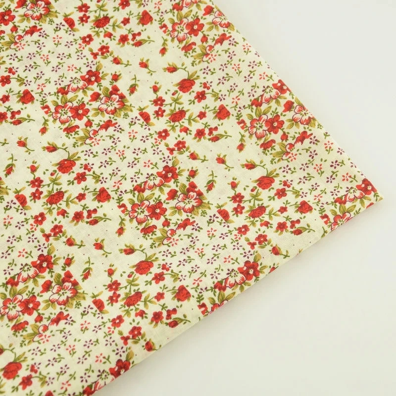 Classical Flowers Design 100% Cotton Fabric Sewing Tissue Textiles Tilda Doll Cloth Patchwork Scrapbooking Beginner's Practice|fabric cloth