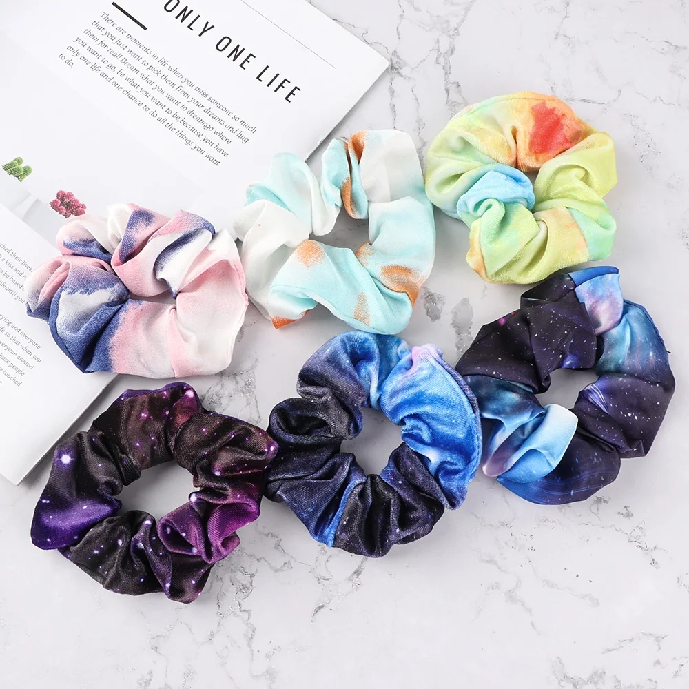 1 шт. эластичные резинки для волос с леопардовым принтом и цветочным узором