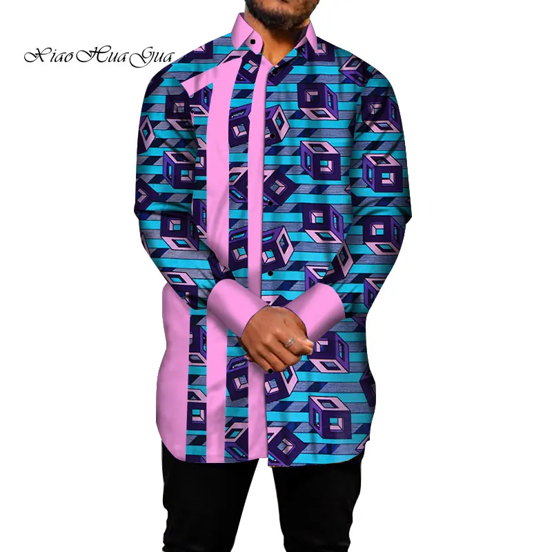Рубашка с Африканским принтом повседневные рубашки для вечевечерние офиса