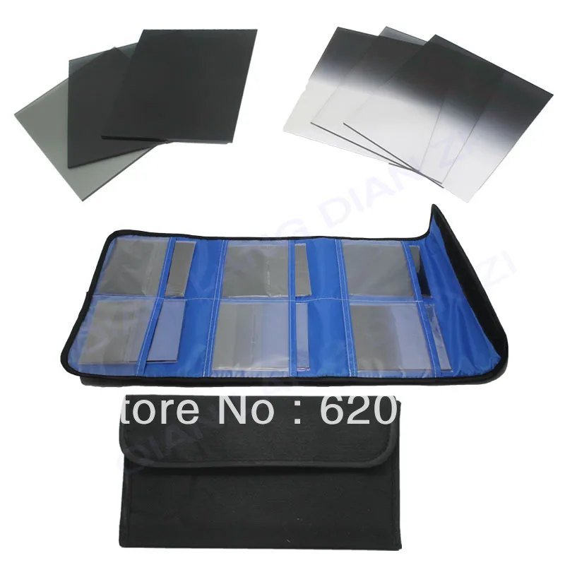 

100% GUARANTEE 6pcs Graduated Neutral Density ND 2 4 8 Color filter set for Cokin P Series Camera