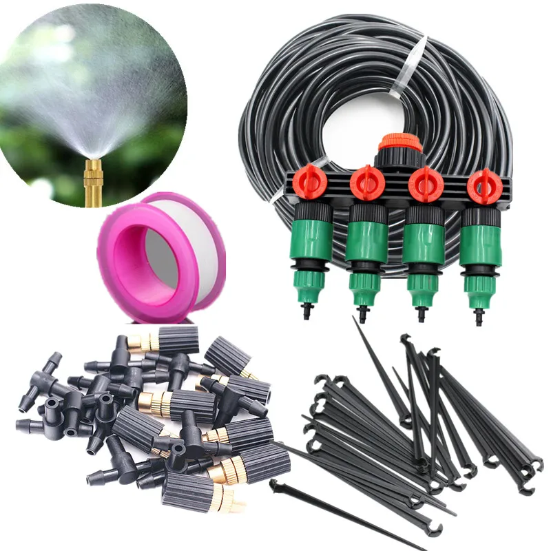 20 м/30/40 м/50 м 4 ходовой шланг сплиттер наборы полива Регулируемый латунный