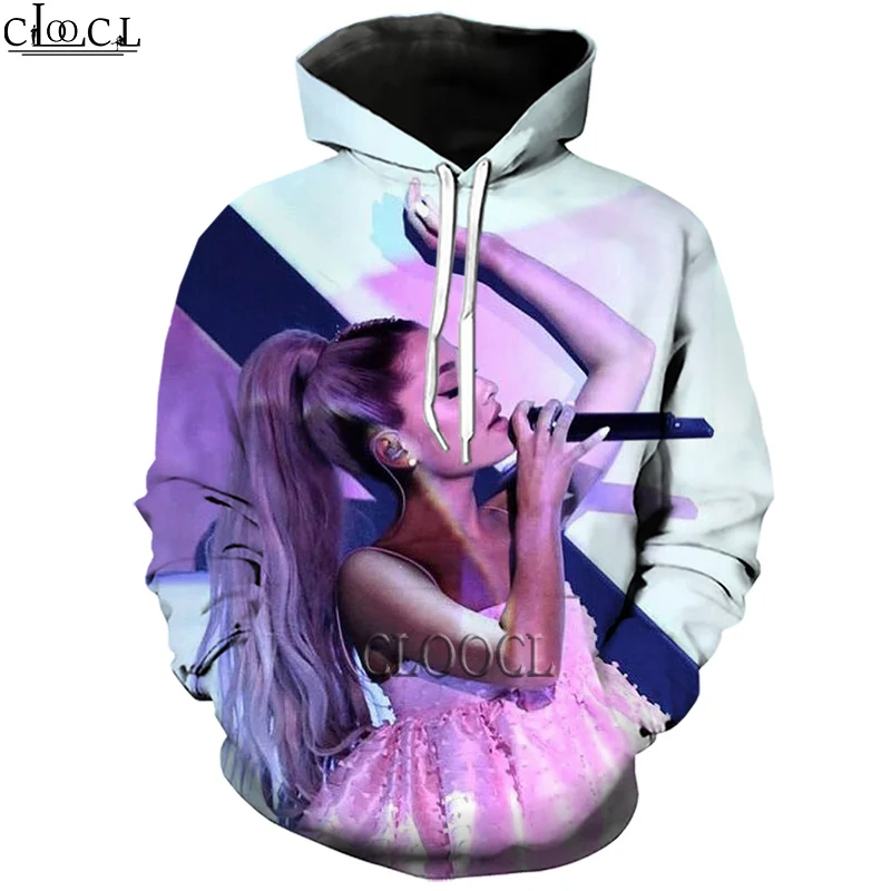 

HX Singer Ariana Grande Casual Streetwear 3D Print Hoody Harajuku Tracksuit Fashion Casual Men Women Hoodies Drop Shipping