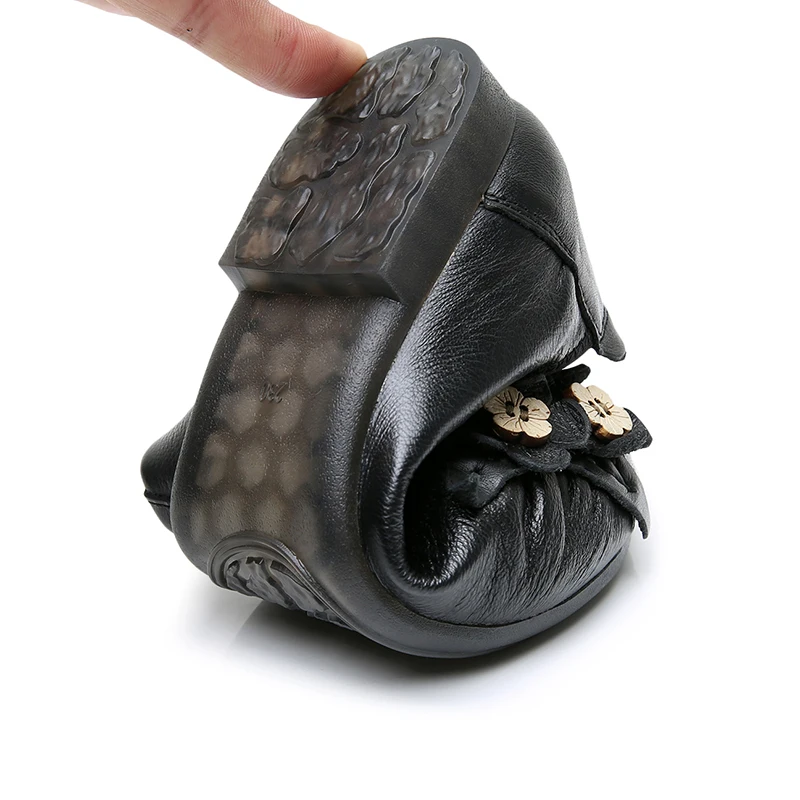 Женские туфли из натуральной кожи на плоской подошве повседневные Мягкие лоферы