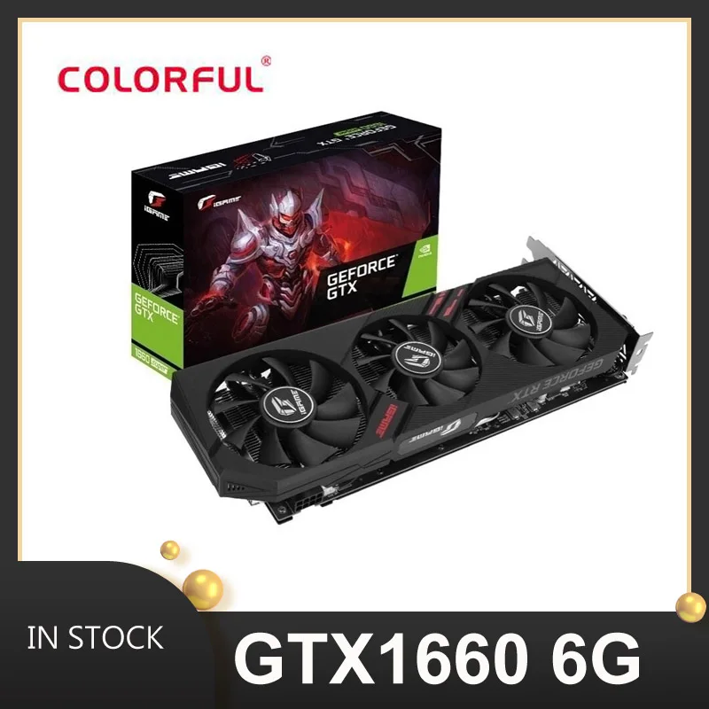 Оригинальная цветная видеокарта GeForce GTX 1660 6G 960 бит gddr6 nvidia geforce графические