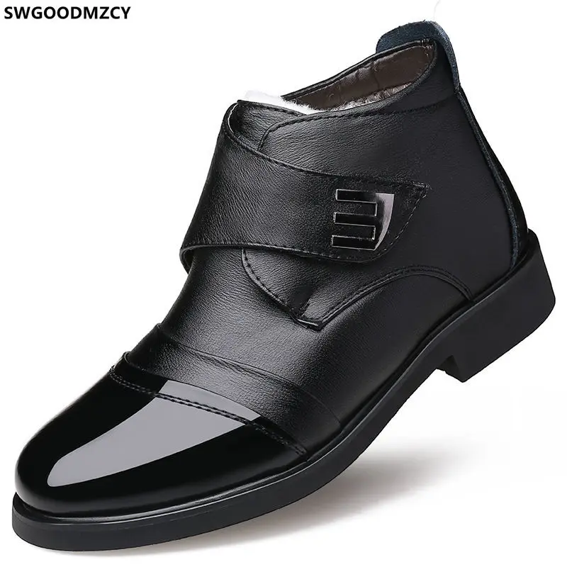 

Chelsea Boots Men Ankle Boots Homme Leather Shoes for Man 2022 Snow Boots Men Fashion Winter Shoes Men Bota Motociclista Bottes