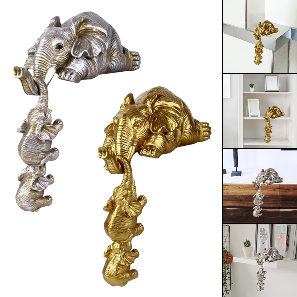 Фигурка милого слона семейный слон коллекционная креативная декоративная