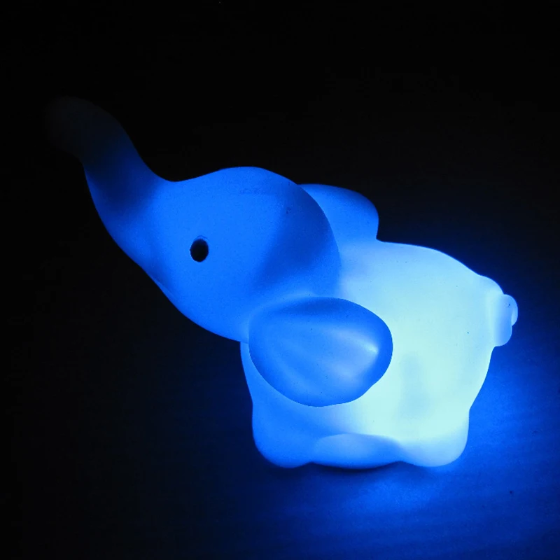 

1pcs Cute LED Night Light Lamp Mini Elephant Shape Colorful Emergency Lamp For Wedding Party Bedroom Living Room Decoration