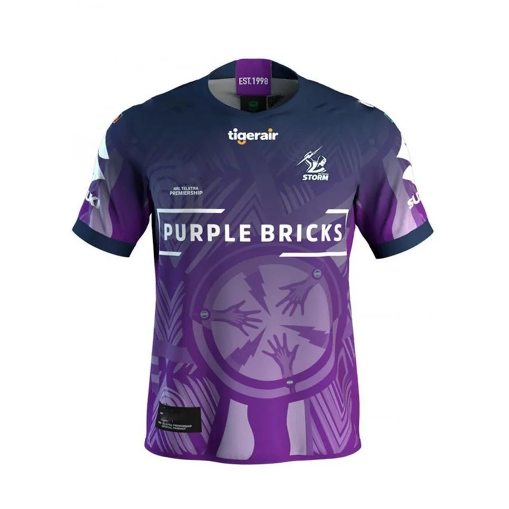 

COZOK Melbourne Storms 2019 Men's Indigenous Jersey Rugby Sport Shirt S-3XL