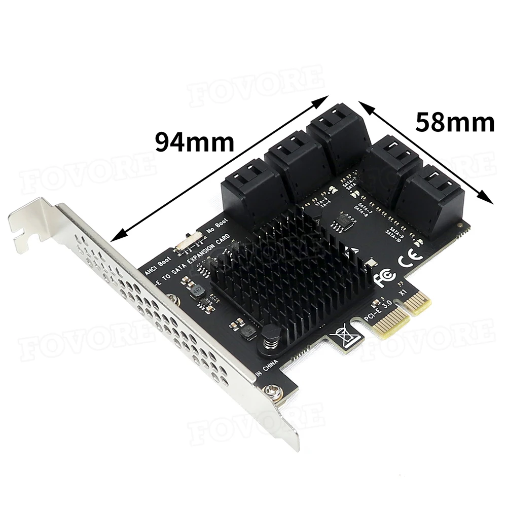 PCI express на 10 портов SATA контроллер 3 III 0 6 Гбит/с PCI-e x1 карта адаптера PCIe SATA3 расширения