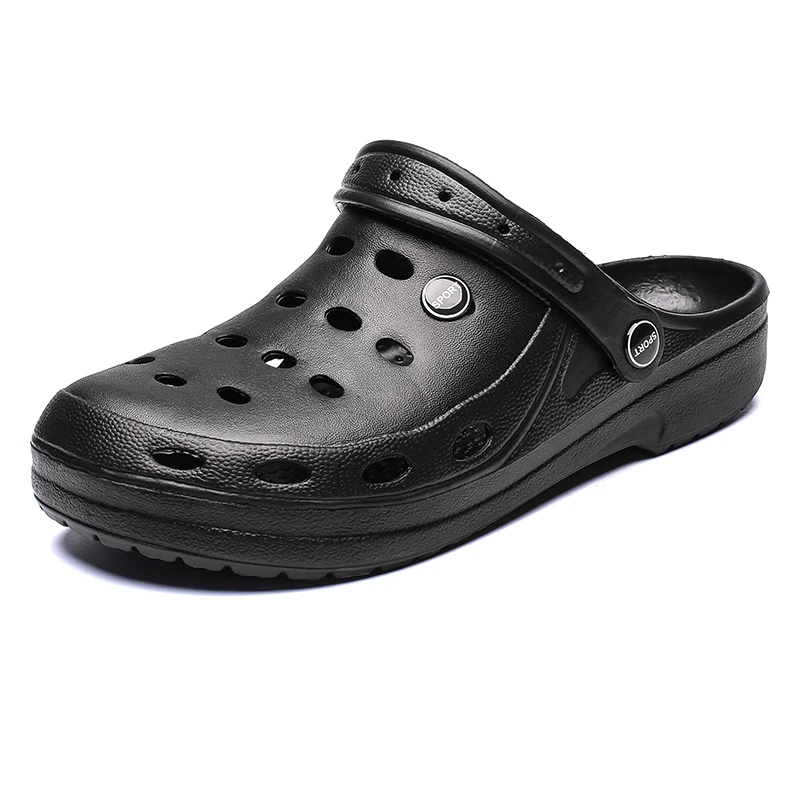 

2020 Men Summer New Crocks Sandals Lightweight Large Size Clogs Outdoor Shoes Crocse Beach Shoes 49 Yards Gray