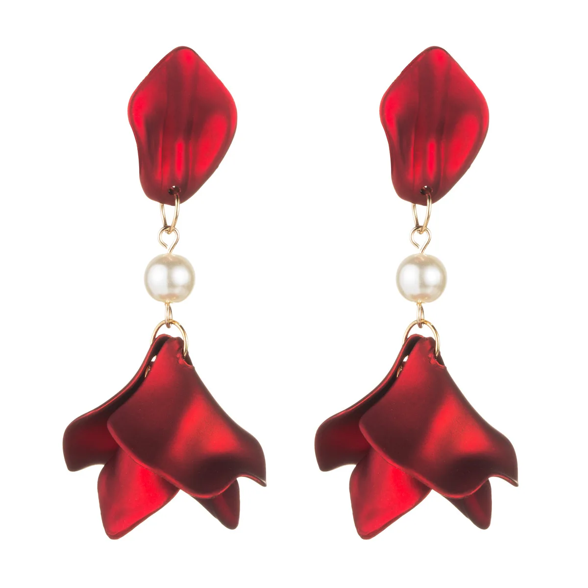 Геометрический новый дизайн Висячие серьги для женщин прозрачный цветок горный