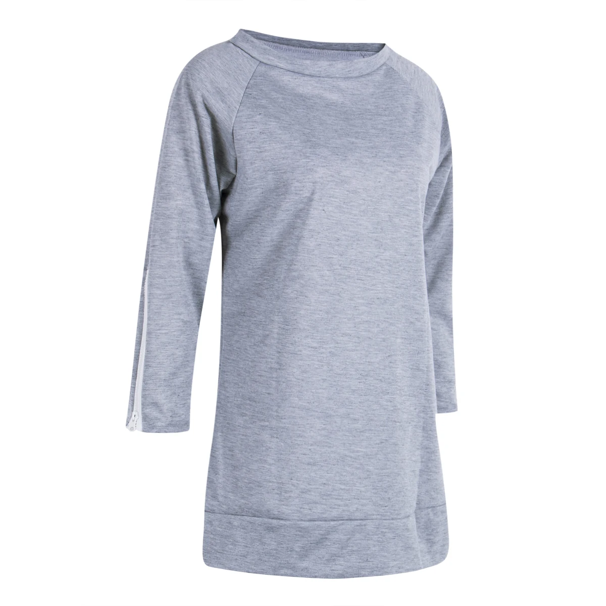 

Women Casual Long Sleeve Sweatshirt Pullover Sweater Jumper Mini Dress Casual Tee Top