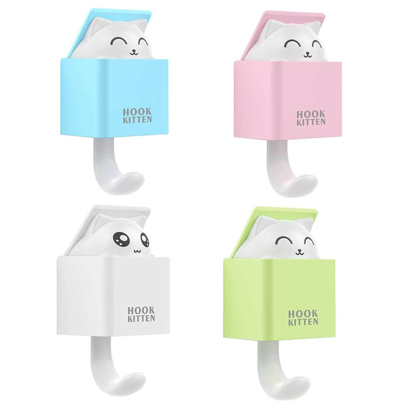 Творчество пластиковые скрытый кошка крючок крюк в стену прямой Ключница