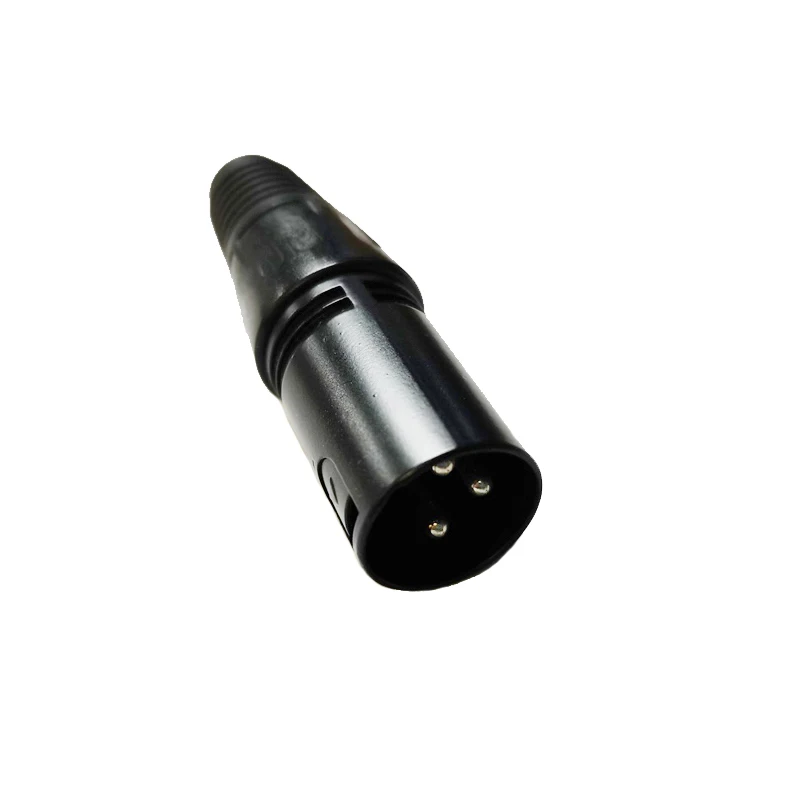 NCHTEK XLR 3 контактный штекер кабельный концевой разъем черный никелевый