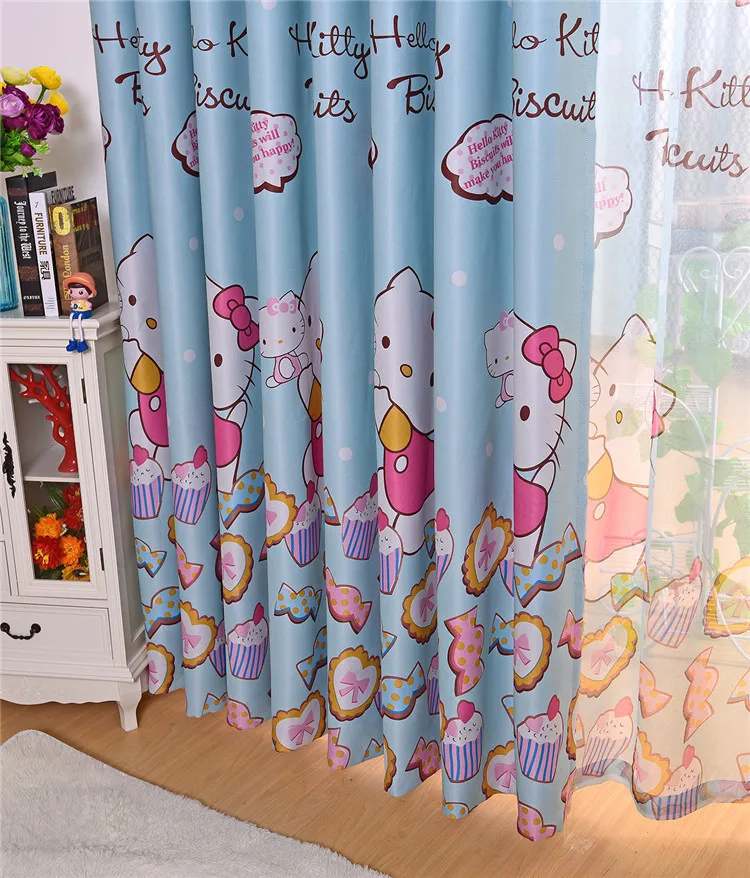 Blackout High Shading Curtains for Kids Bedroom Cloth Children Cartoon Cat Princess Boys Girls Curtain Living Room Window Drapes | Дом и сад