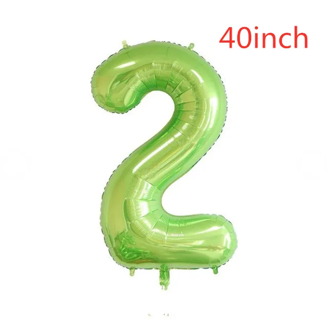 40inch fruit green 1 шт. 40 дюймов розовое золото, серебро, алюминий Фольга №2 воздушные шары 2nd дня рождения, свадьбы, годовщины вечерние Декор Baby Shower поставки - Цвет: 40inch fruit green
