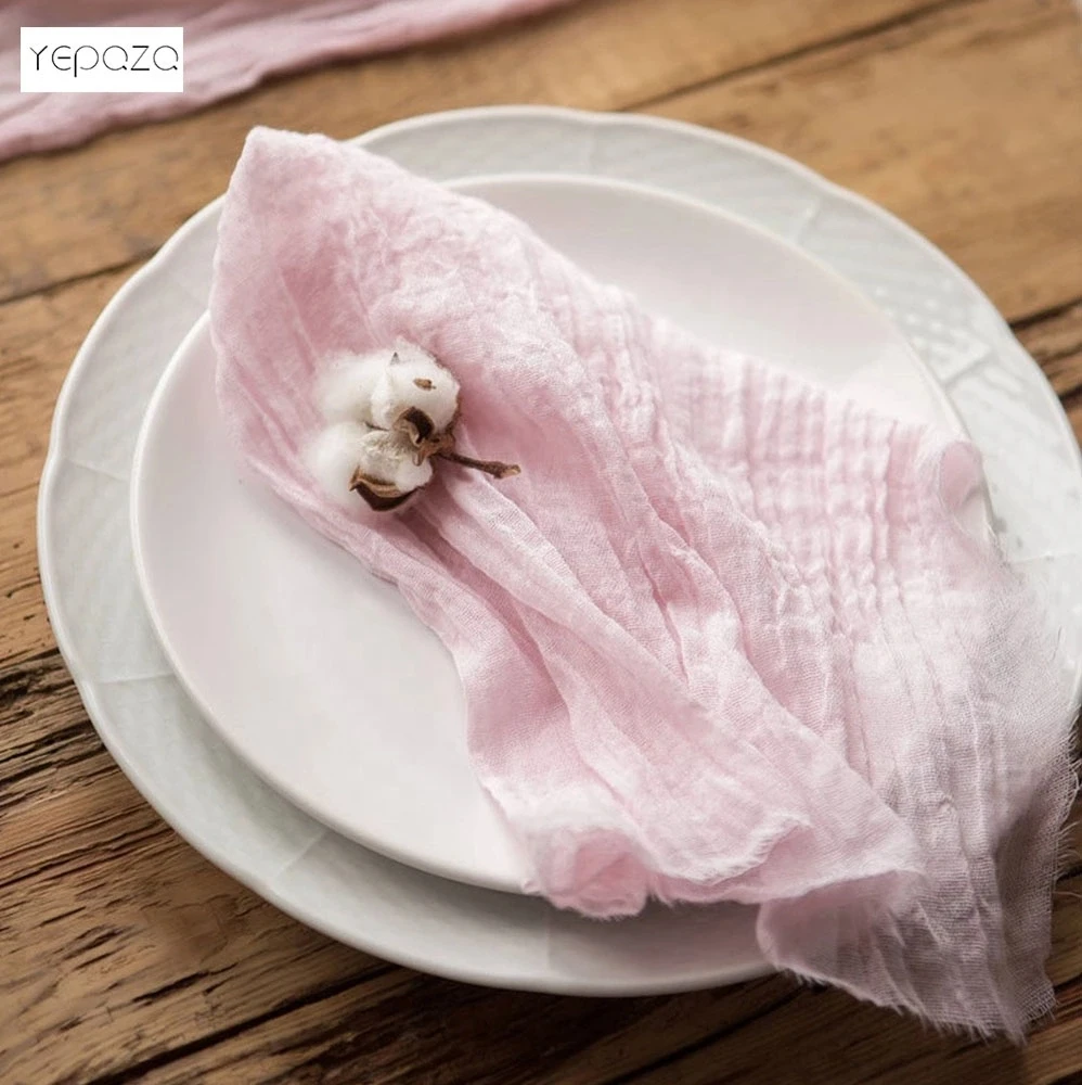 

YEPQZQ home decor reusable napkin cloth dinner napkins pink napkins 43x43cm wedding table decoration