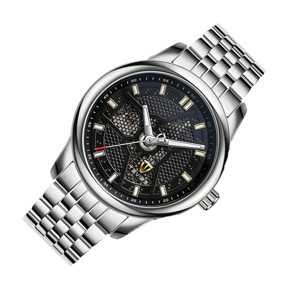 TEVISE New Mechanical Watch Steel With Round Explosion Men'S Waterproof Fashion Casual Fall | Наручные часы