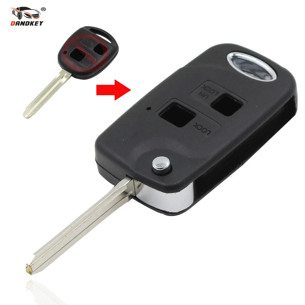 Dandkeyfolding флип чехол для ключей удаленного входа В виде ракушки брелок Toyota Camry эхо