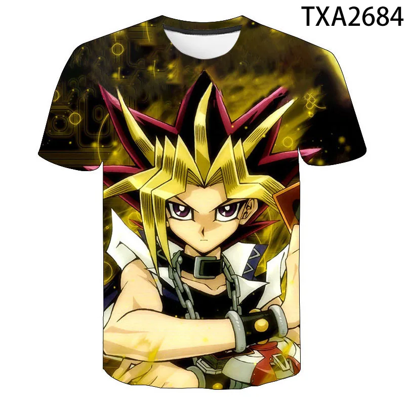Футболка с 3D принтом игры в аниме для мужчин и женщин Детская футболка Yu Gi Oh