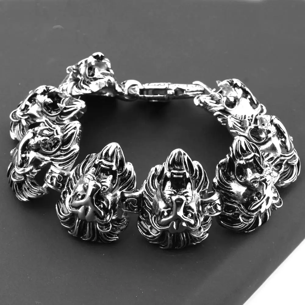 Гранда шик Голова Золотого Льва ювелирные изделия аксессуары готика отличная