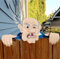 garden fence decoration nosy old man and lady garden yard art courtyard ornament home outdoor pvc funny decora crafts