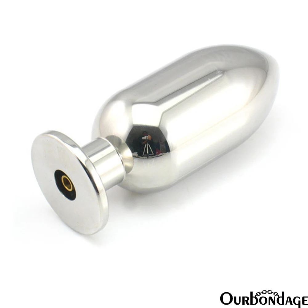 Ourbondage Нержавеющая сталь мыть Анальная пробка расширения резиновая труба Для