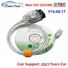 Новейшие Автомобильные диагностические кабели V16.30.013 MINI VCI OBD2 для TOYOTA TIS Techstream Mini-VCI FT232RL Chip J2534 OBDII, автомобильные разъемы