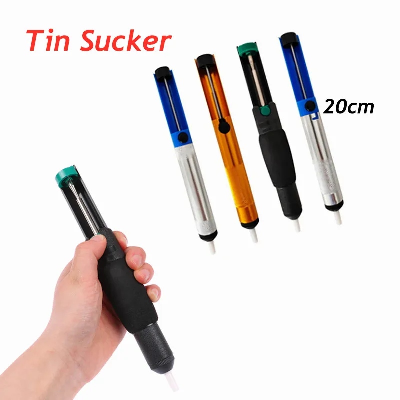 

Aluminum Metal Desoldering Pump Suction Tin Gun Soldering Sucker Pen Removal Vacuum Soldering Iron Desolder Hand Welding Tools
