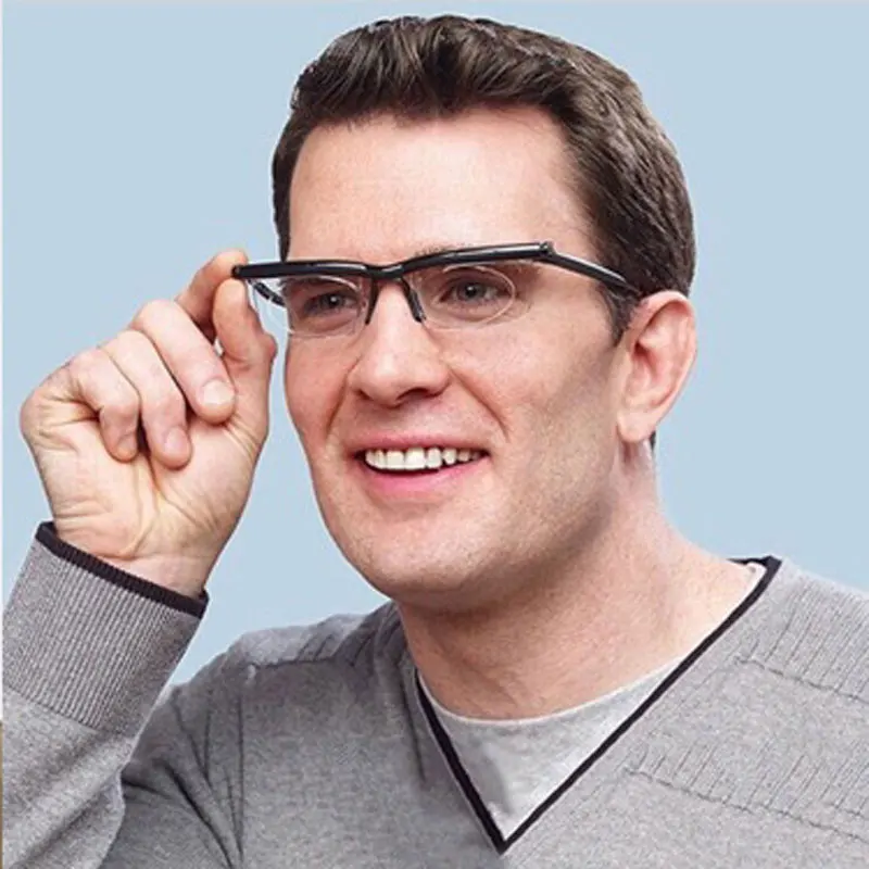 Adlens Focus Adjustable Men Women Reading Glasses Myopia Eyeglasses -6D to +3D Diopters Magnifying Variable Strength