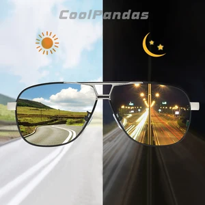 2022 Top Brand Vintage Square Photochromic Sunglasses Men Polarized Women Anti-Glare Driver's Sun Gl