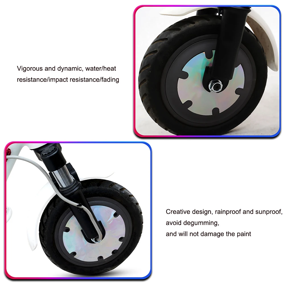 

Electric Scooter PVC Wheel Hub Reflective Sticker Waterproof Shock Wheel Sticker for XIAOMI M365 Pro Scooter Accessories