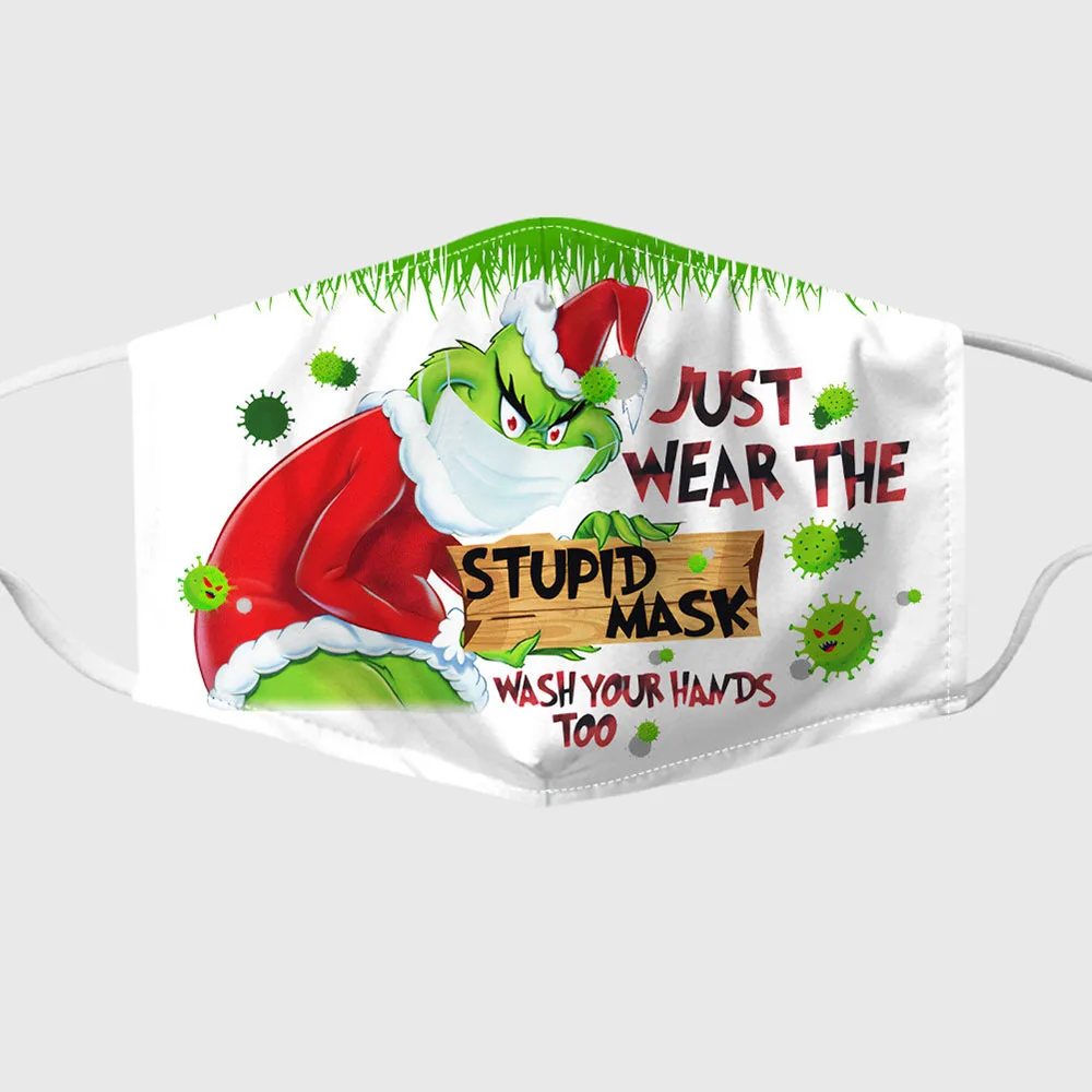 Новинка Рождественская 3D маска с принтом для детей и взрослых унисекс