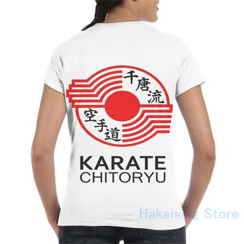 Мужская футболка Chitoryu с символом карате и Kanji женская модная со сплошным принтом
