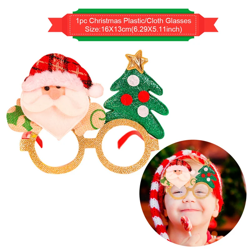 Santa Claus Glasses Санта Клаус снеговик лося рождественские очки Счастливого Рождества украшения для дома рождественские подарки спрос среди детей Navidad год - Цвет: Santa Claus Glasses