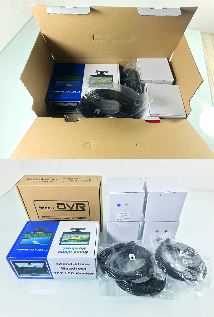 LSZ 4-channel hard disk+ SD card MDVR+ 3 inch plastic dome camera truck/bus Mobile DVR Sets
